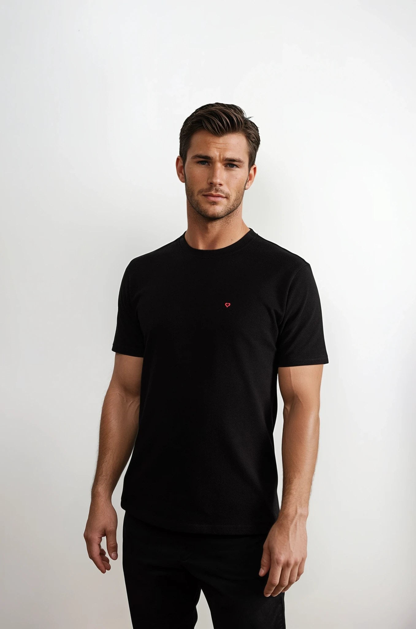 HOS T-Shirt premium poker apparel white cotton tee shirt