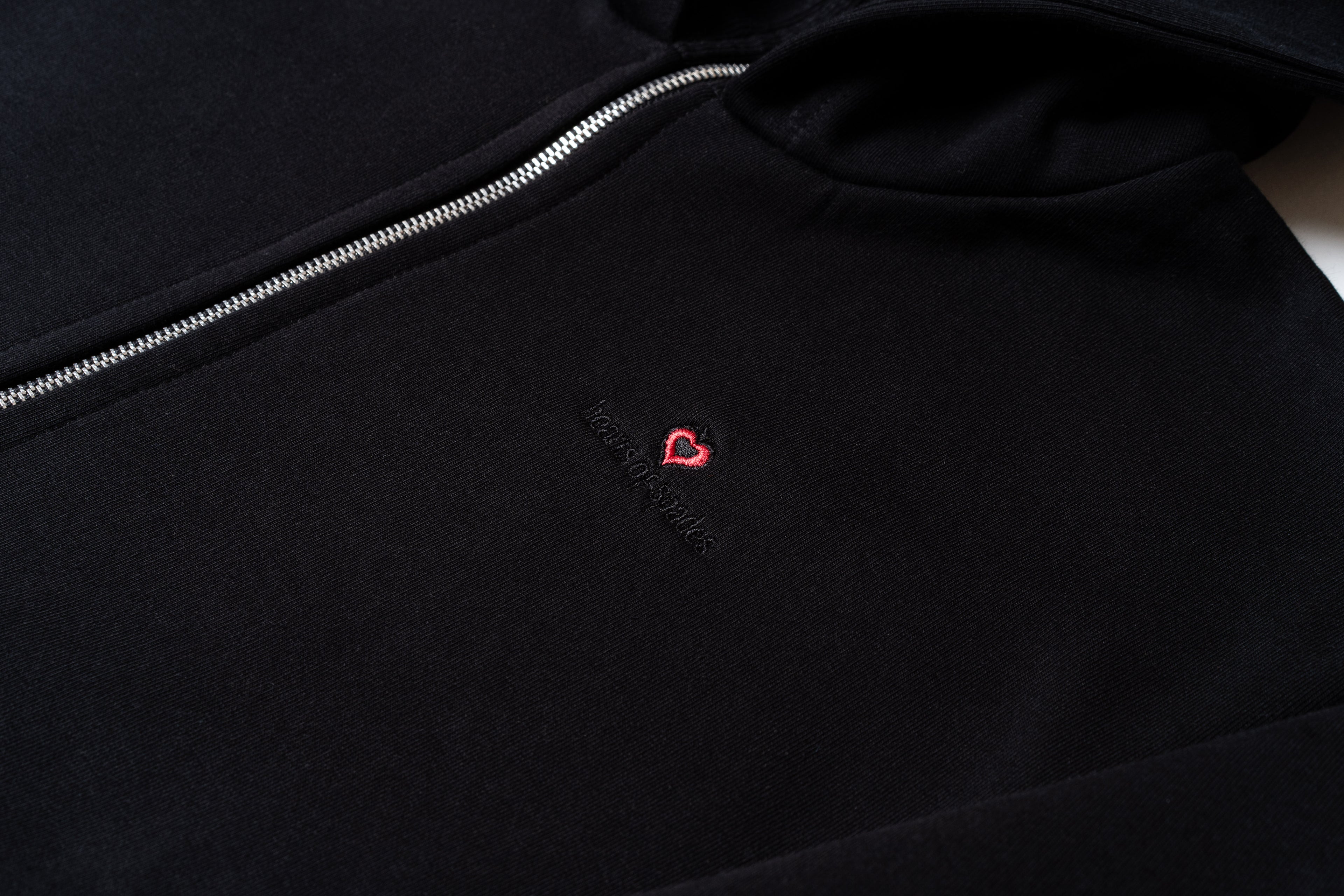 HOS Full-Zip Hoodie poker hoodie with neck guard zip design