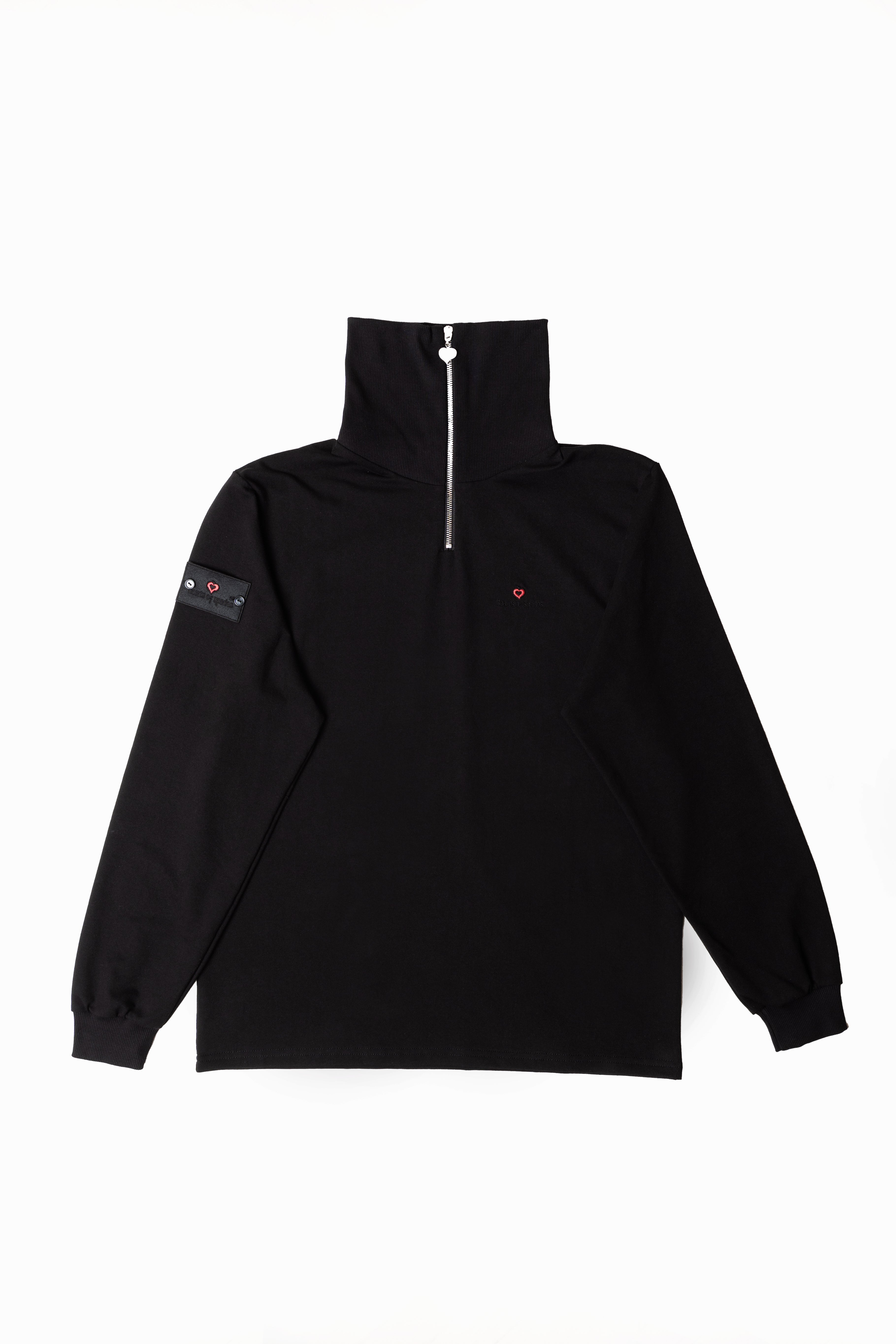 HOS Longsleeve Neck Guard poker long sleeve shirt black cotton