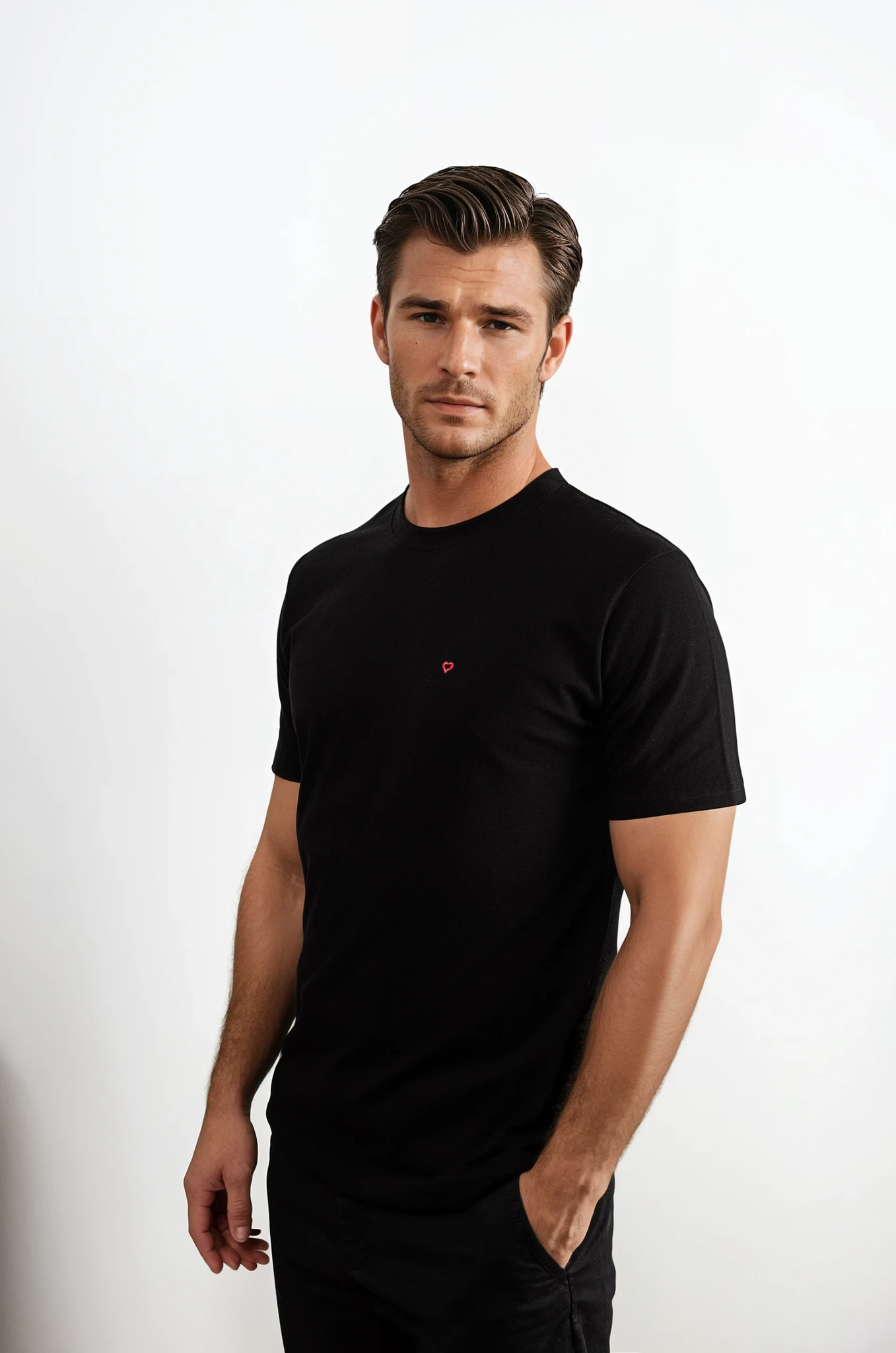 HOS T-Shirt premium poker apparel white cotton tee shirt