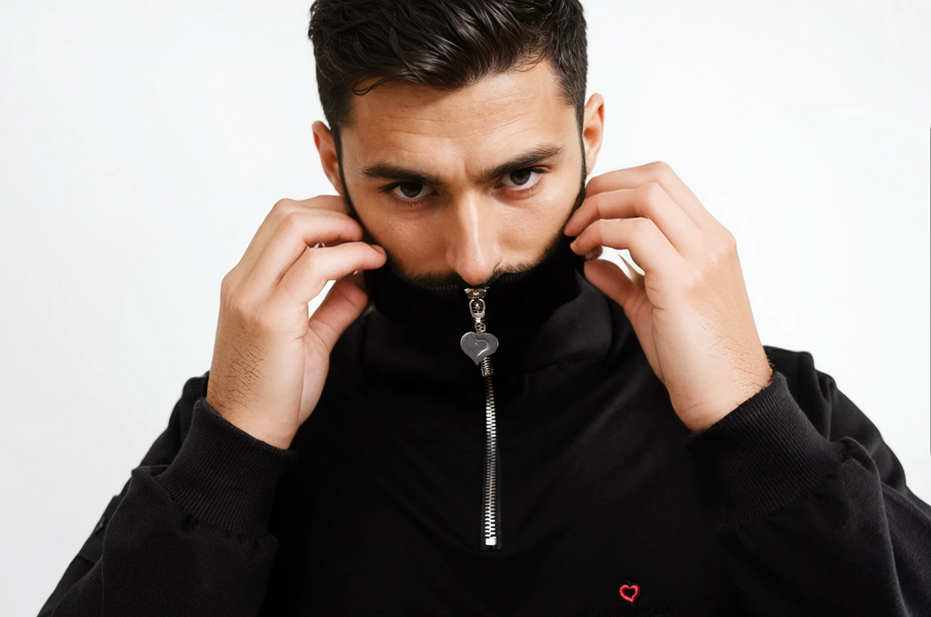 HOS Longsleeve Neck Guard poker long sleeve shirt black cotton