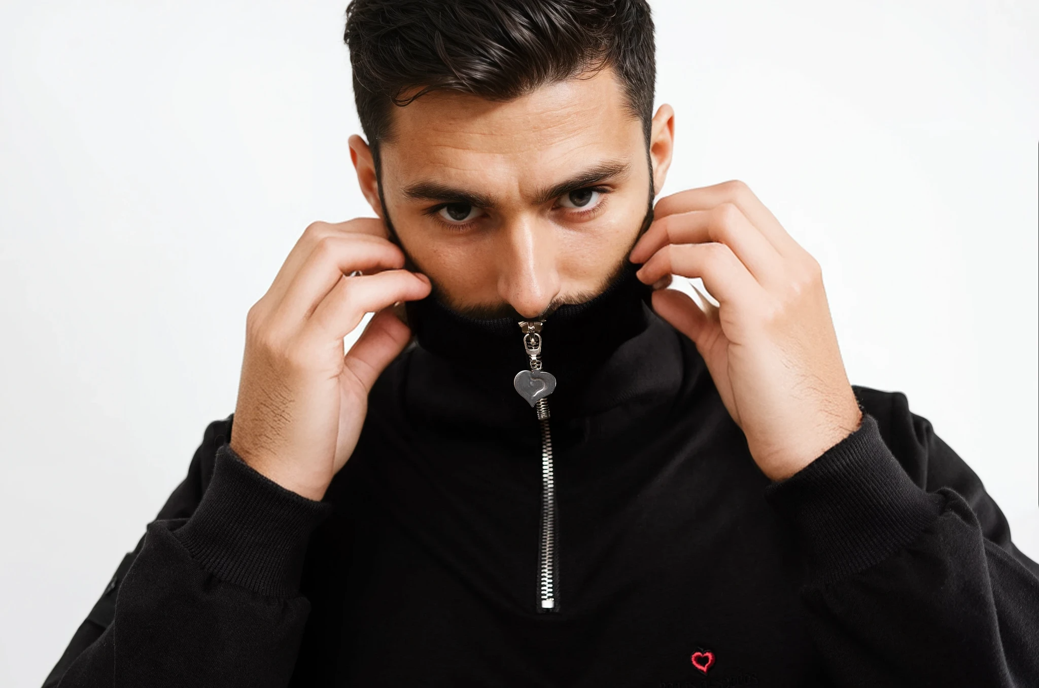 HOS Longsleeve Neck Guard poker long sleeve shirt black cotton