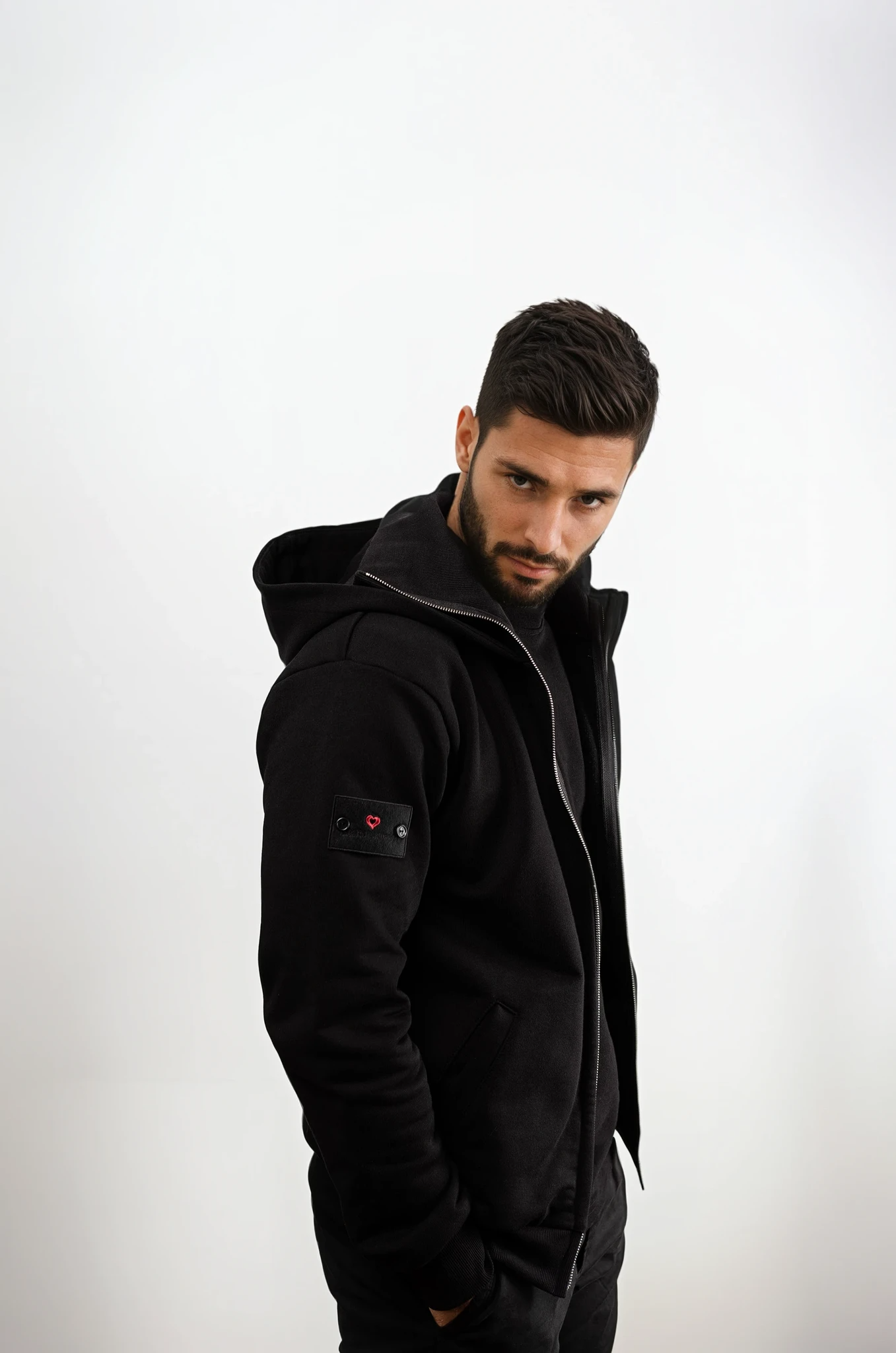 HOS Full-Zip Hoodie poker hoodie with neck guard zip design