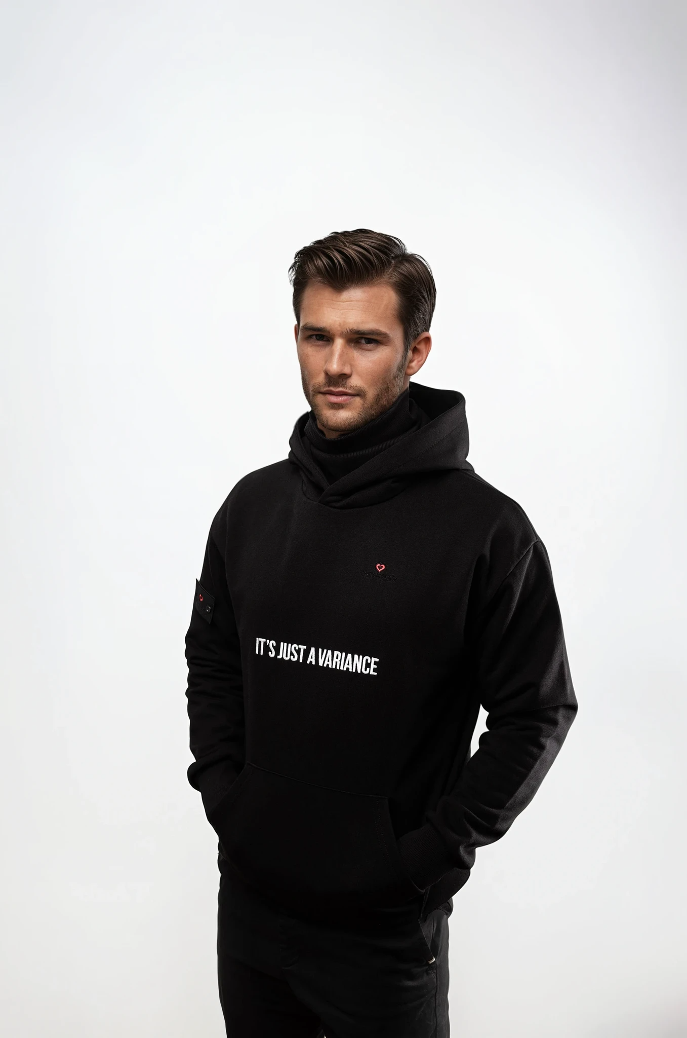 HOS Hoodie with Neck Guard black poker hoodie