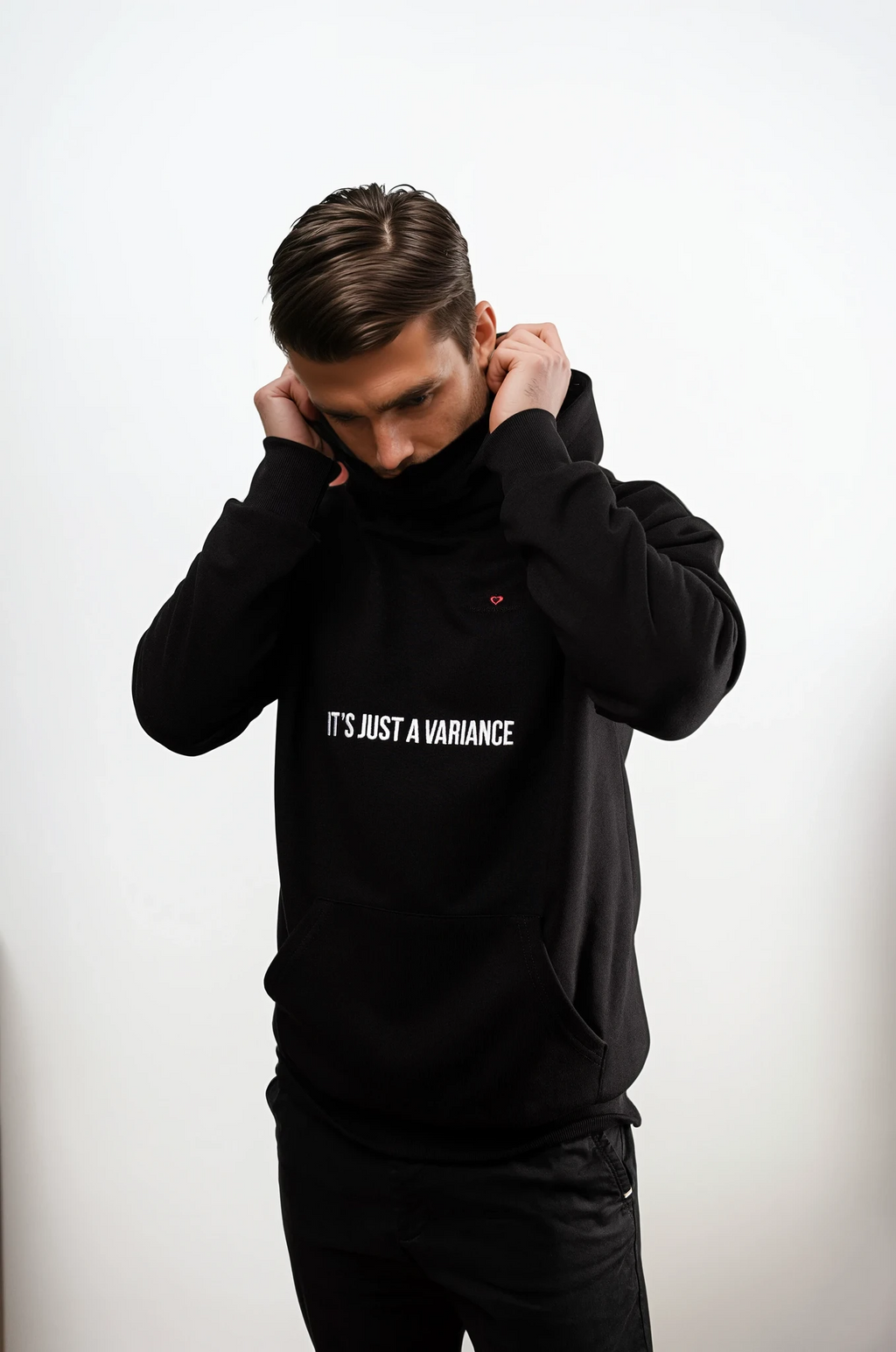 HOS Hoodie with Neck Guard black poker hoodie