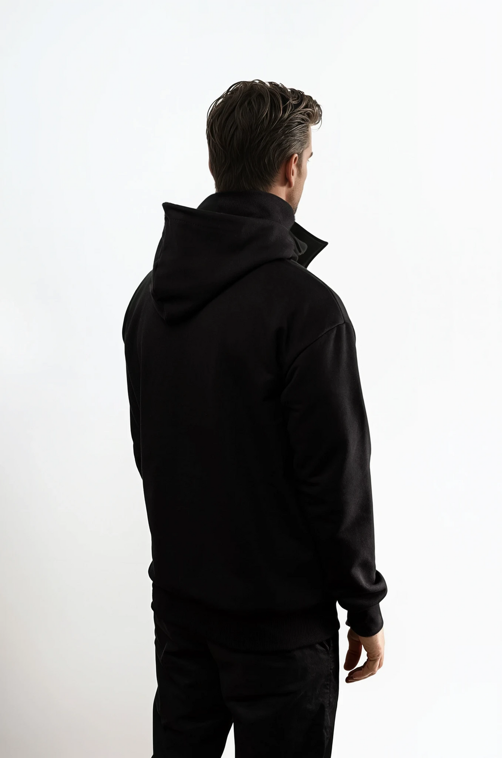 HOS Hoodie with Neck Guard black poker hoodie